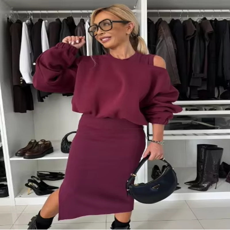 Urban Luxe: 2-Piece Casual Sport Chic Set for Women