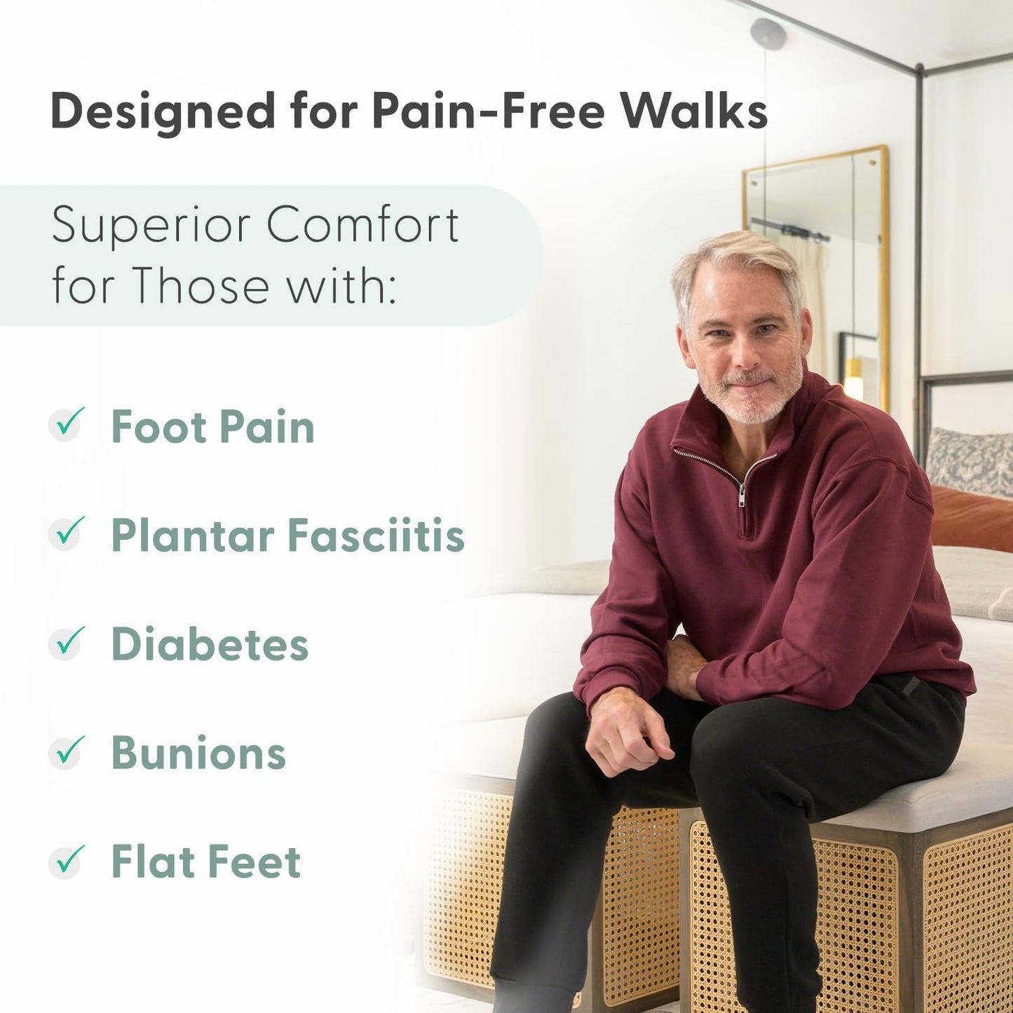 Innovative Orthopedic Slippers for Men - Ideal for Plantar Fasciitis, Foot & Heel Pain Relief. Arch Support Slippers, Cushioning Ergonomic Sole & Extended Widths - Asheville