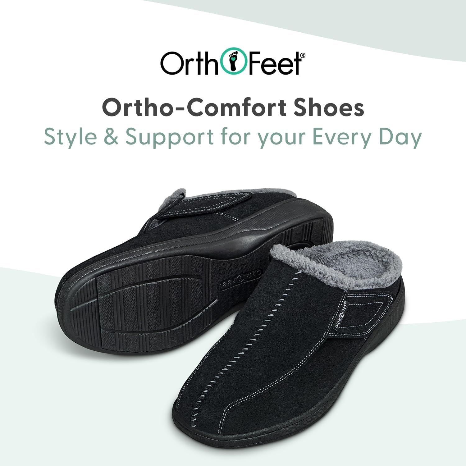 Innovative Orthopedic Slippers for Men - Ideal for Plantar Fasciitis, Foot & Heel Pain Relief. Arch Support Slippers, Cushioning Ergonomic Sole & Extended Widths - Asheville