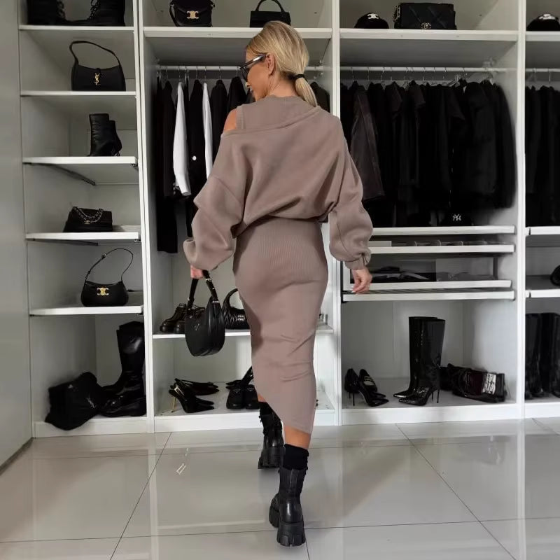 Urban Luxe: 2-Piece Casual Sport Chic Set for Women