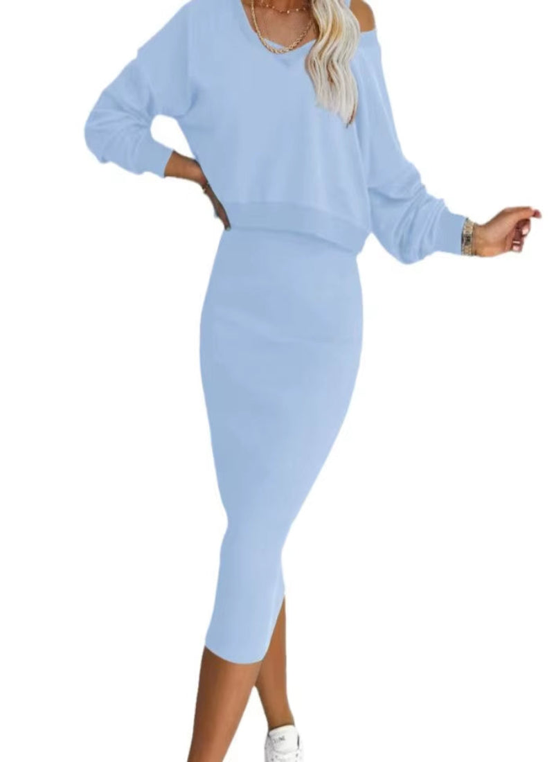 Chic Comfort: Two Piece-Set Knit Dress